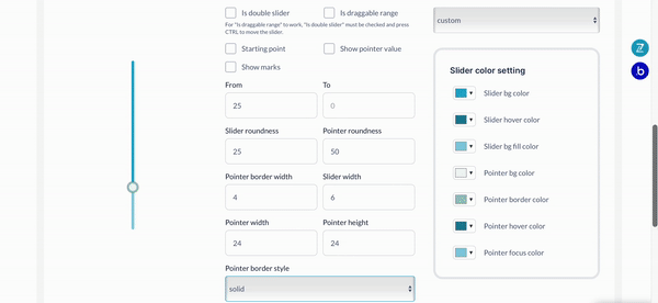 Vertical Range Slider Plugin for Bubble preview