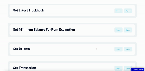Solana Blockchain API Plugin for Bubble preview