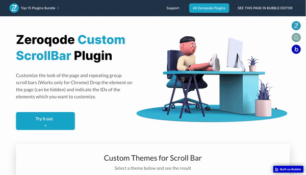 Advanced Custom Scrollbar Plugin for Bubble preview