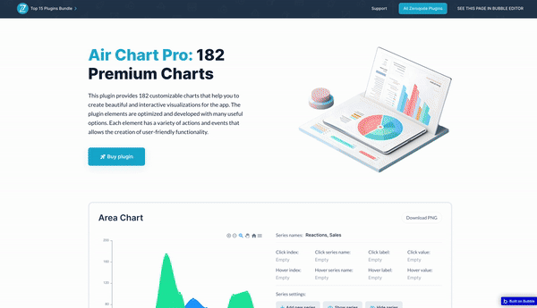 Air Chart Pro: 182 Premium Charts Plugin for Bubble preview
