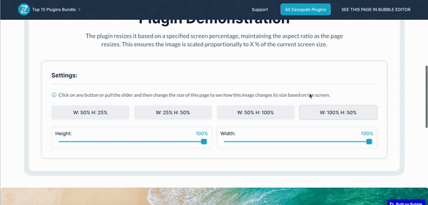 Dynamic Height & Width Plugin for Bubble preview