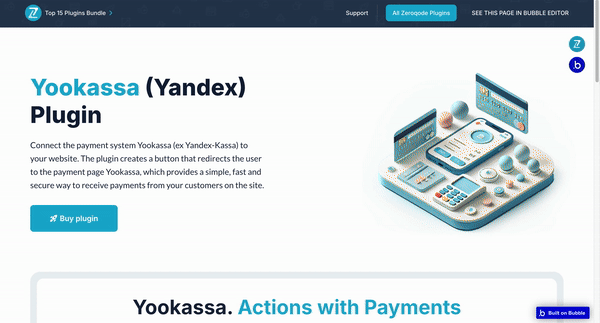 Yookassa (Yandex) Plugin for Bubble preview