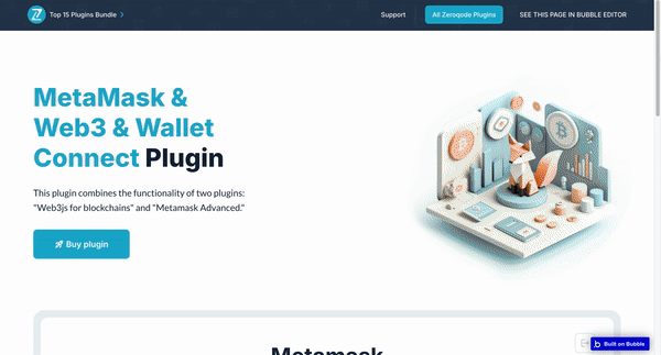 MetaMask & Web3 & Wallet Connect Plugin for Bubble preview