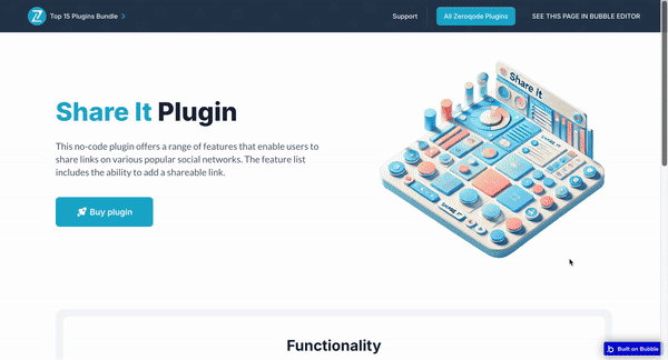 Share It Plugin for Bubble preview