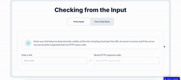 Link validity checker plugin for Bubble preview