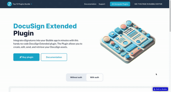 DocuSign Extended Plugin for Bubble preview