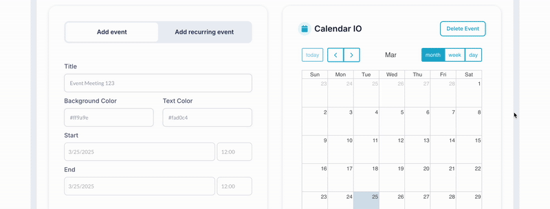 Full Calendar IO Plugin for Bubble preview