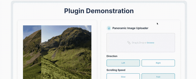 Panoramic Image Scrolling Plugin for Bubble preview