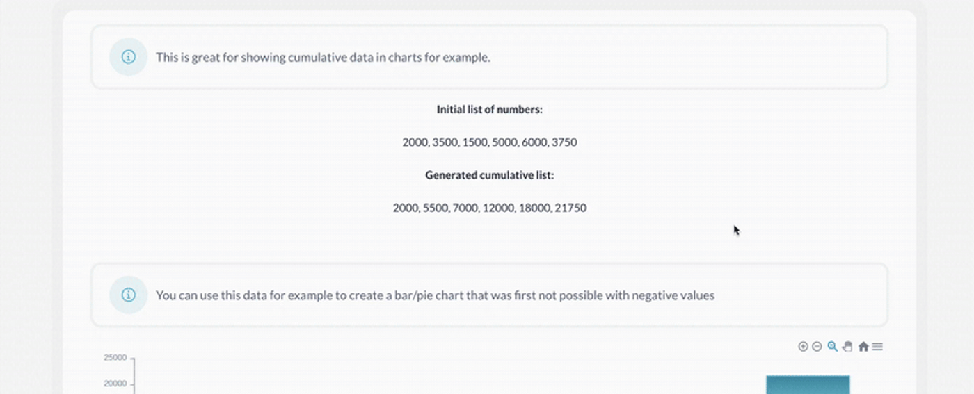 Generate a Cumulative List Pro Plugin for Bubble preview