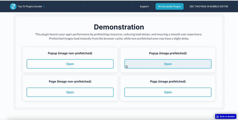 Prefetch - Load Resources Faster Plugin for Bubble preview