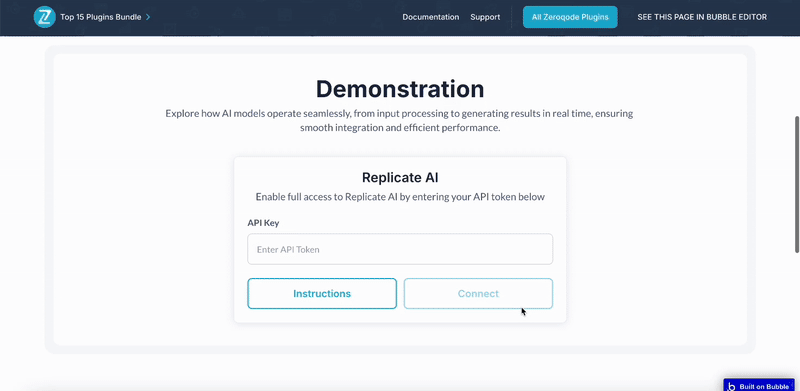 Replicate AI Models Plugin for Bubble preview