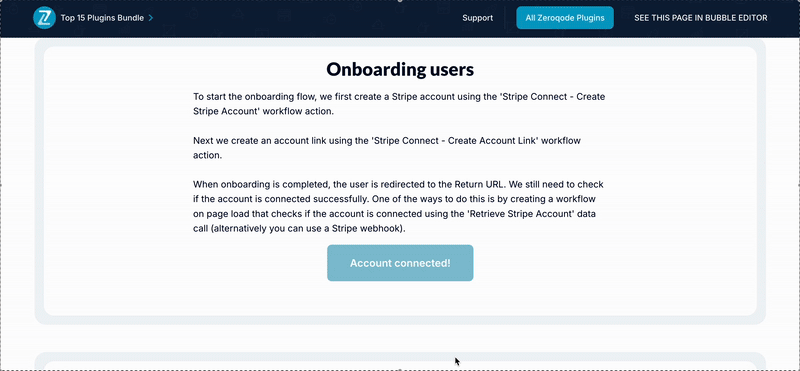 Fast Stripe Marketplace Integration Plugin for Bubble preview