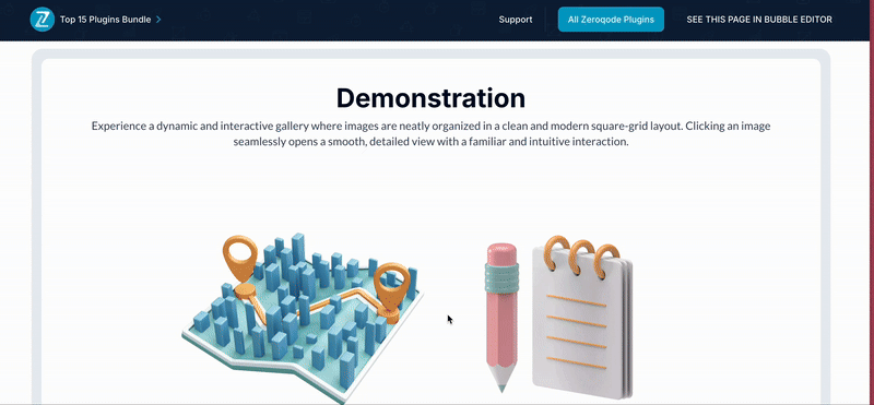 Gallery Expandable Plugin for Bubble preview