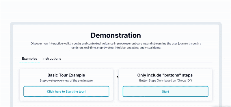 Walkthrough & Onboarding Tour Plugin preview
