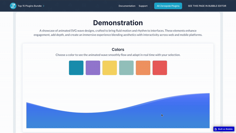 Animated Waves Plugin for Bubble preview
