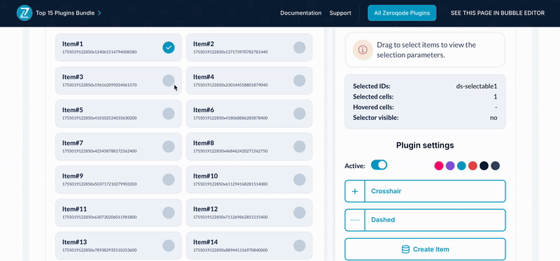 Select RG Cells by Dragging Plugin for Bubble preview