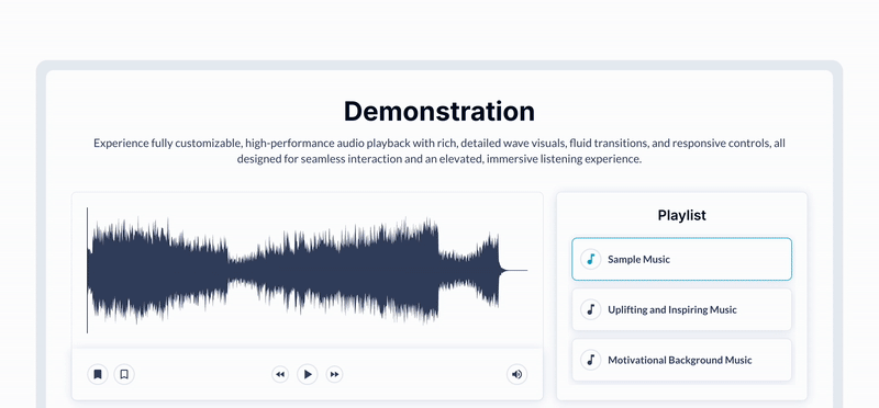 Waveform Audio Player #soundcloud Plugin for Bubble preview