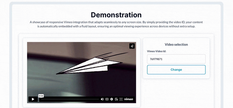 Responsive Vimeo Video Embedding Plugin for Bubble preview