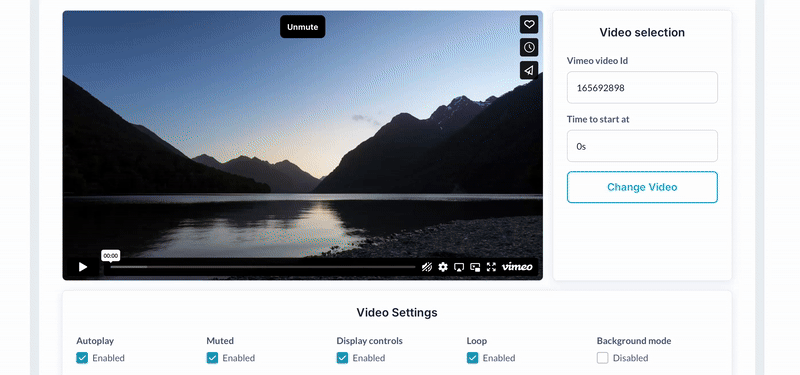 Simple Vimeo Video Player Plugin for Bubble preview