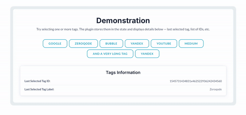 Dynamic Modern Tags Plugin for Bubble preview