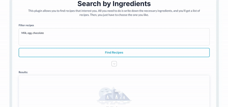 Spoonacular Food API Plugin for Bubble preview