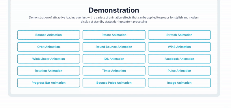 Loading Overlay Animations Plugin for Bubble preview