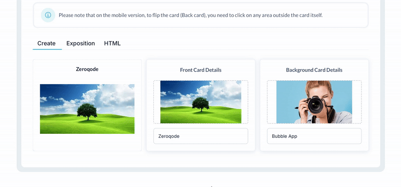 Flip Cards For Any Element Plugin for Bubble preview