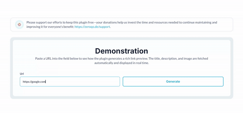 Link Preview Plugin for Bubble preview