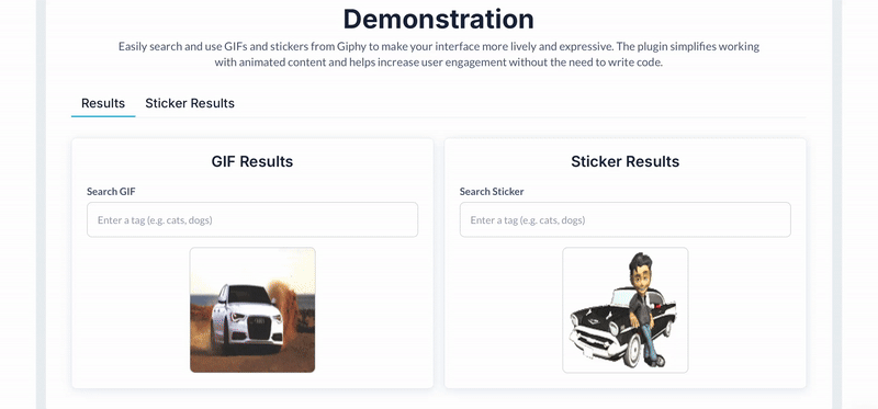 Giphy - Gifs and Stickers Plugin for Bubble preview