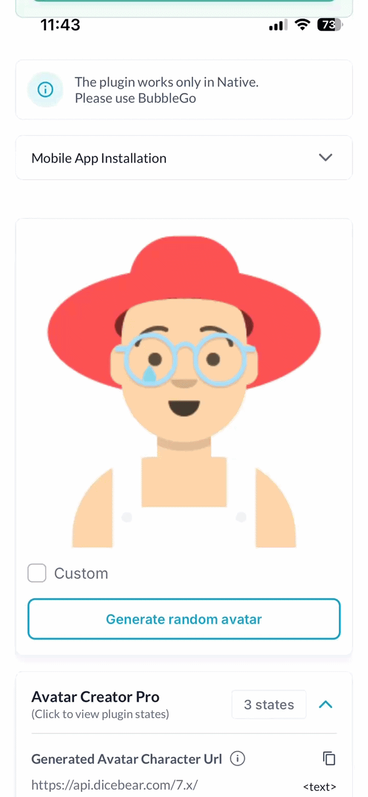 Avatar Creator Pro Bubble Mobile preview