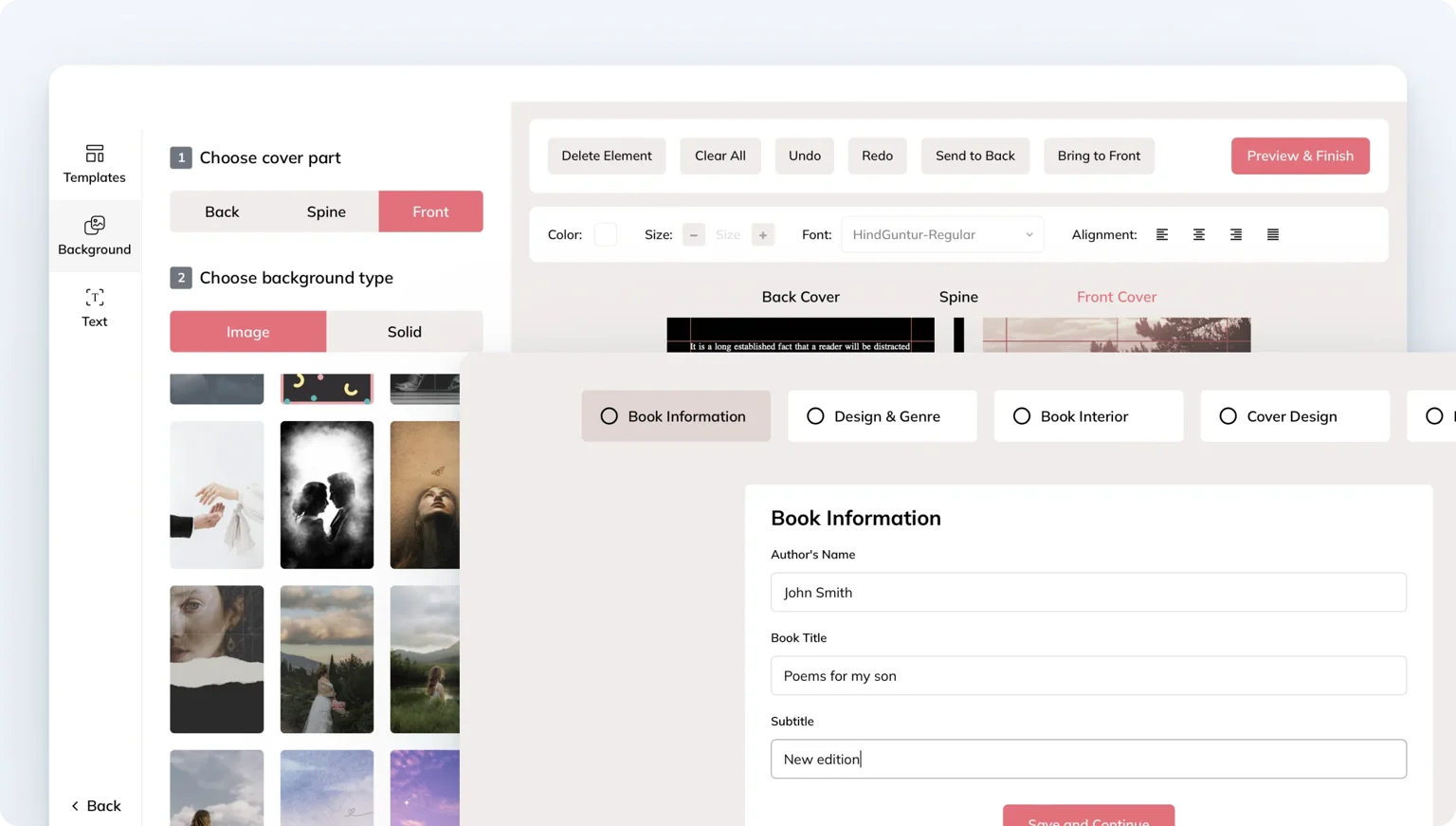 BookLeaf Publishing — screenshots of the app
