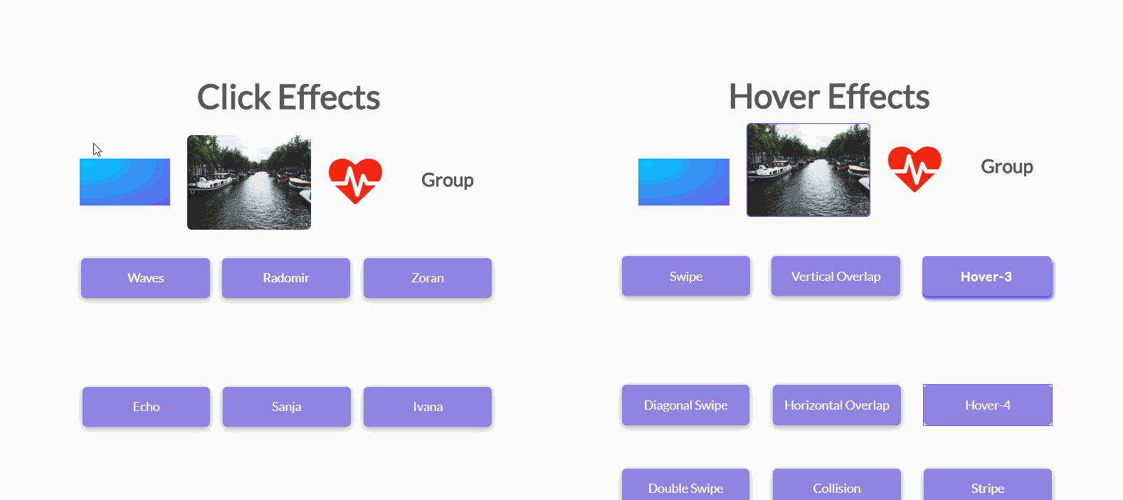 Click and Hover Effects Plugin for Bubble preview