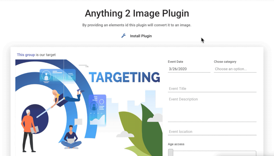 Screenshot Image and PDF Plugin for Bubble preview