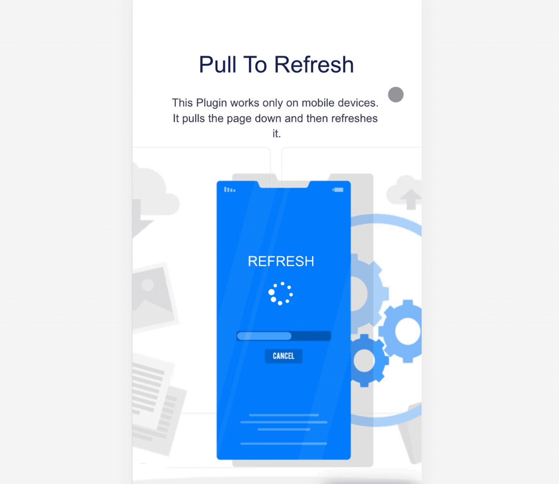 Air Pull To Refresh Plugin for Bubble preview