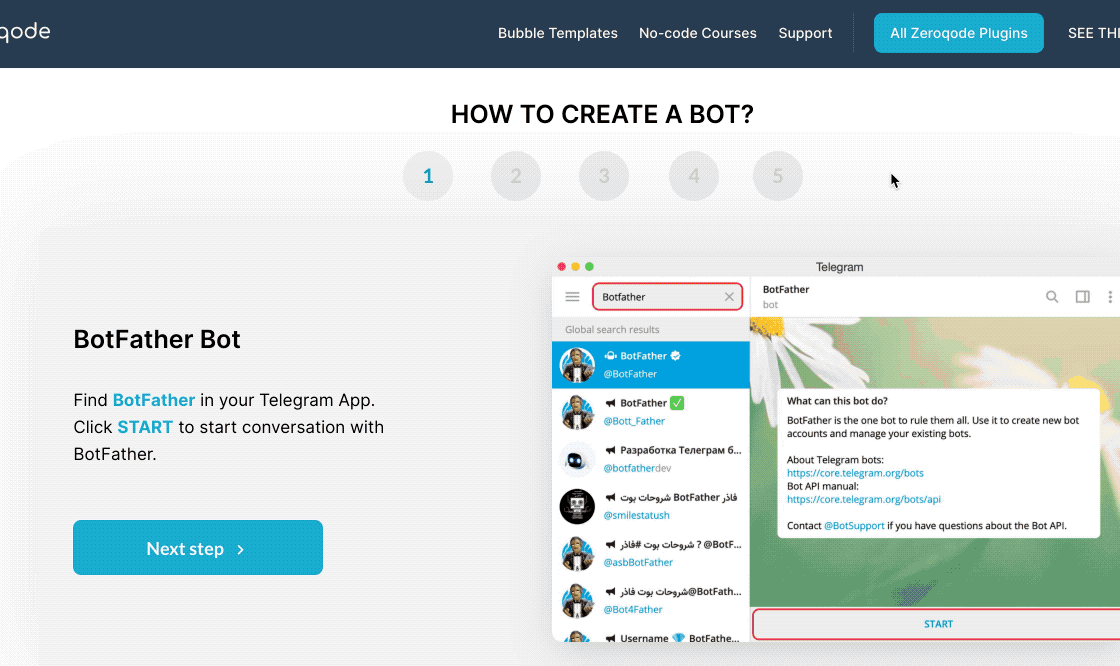 Telegram Bot Plugin for Bubble preview