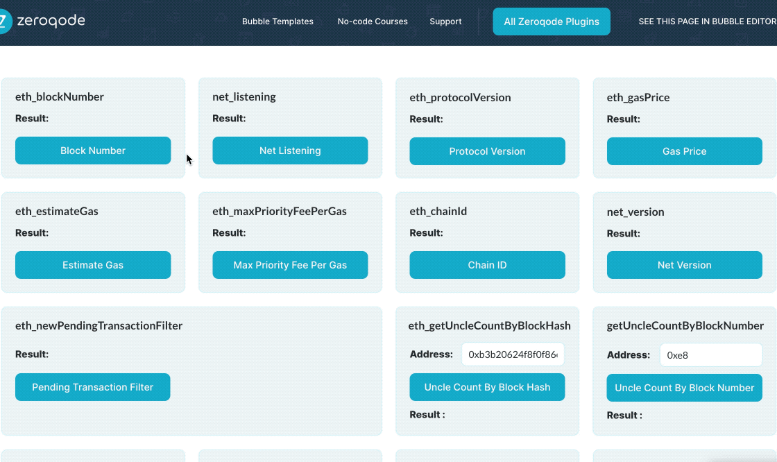 Alchemy Blockchain & Node Service Plugin for Bubble preview