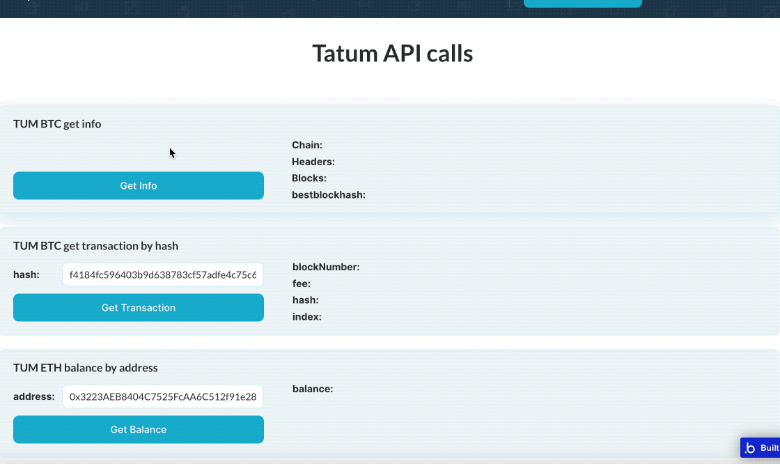 Tatum - Blockchain Development Plugin for bubble preview